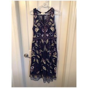 Hardly Worn Embroidered Anthropologie Midi